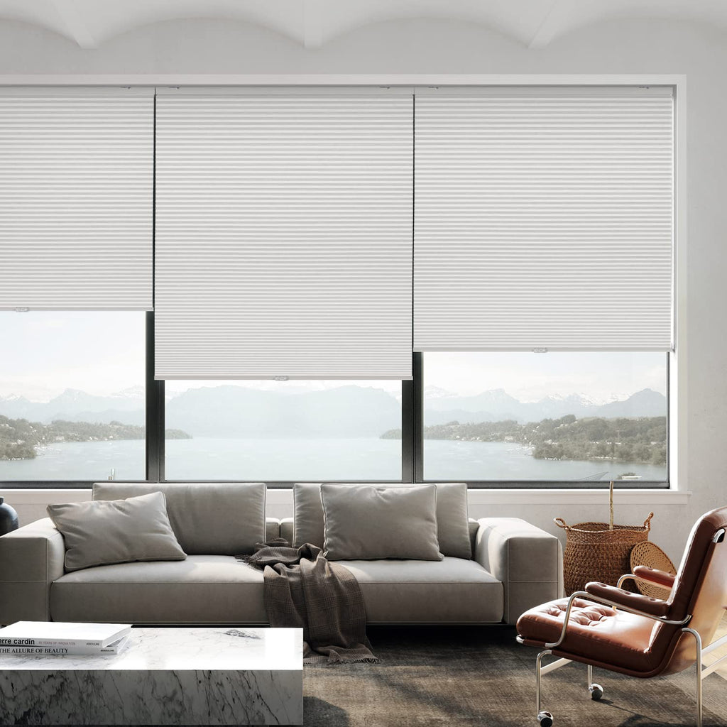 Cordless Cellular Shades, 34'' W x 36'' H, White