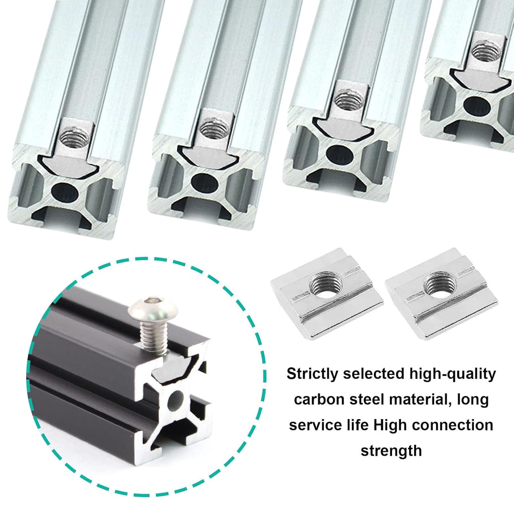 Sliding T Nuts 30 Series M6, 50Pcs, 8mm T-Slot