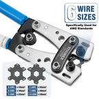 Tivorex Battery Cable Crimper for AWG 8-1/0 Copper Lugs, Ring Terminals