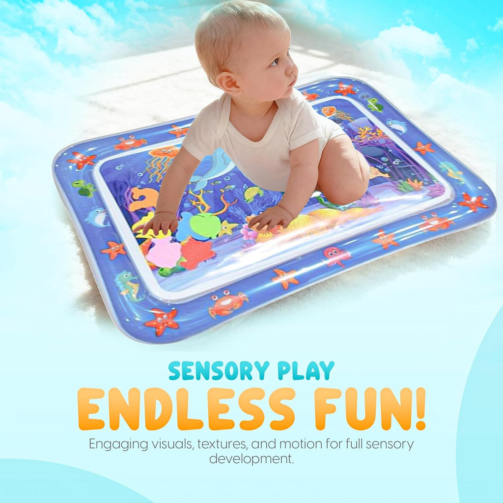 Inflatable Water Play Mat for Kids, Sensory Activity Toy for Babies, Premium Water Play Pad, Fun & Engaging Baby Gift