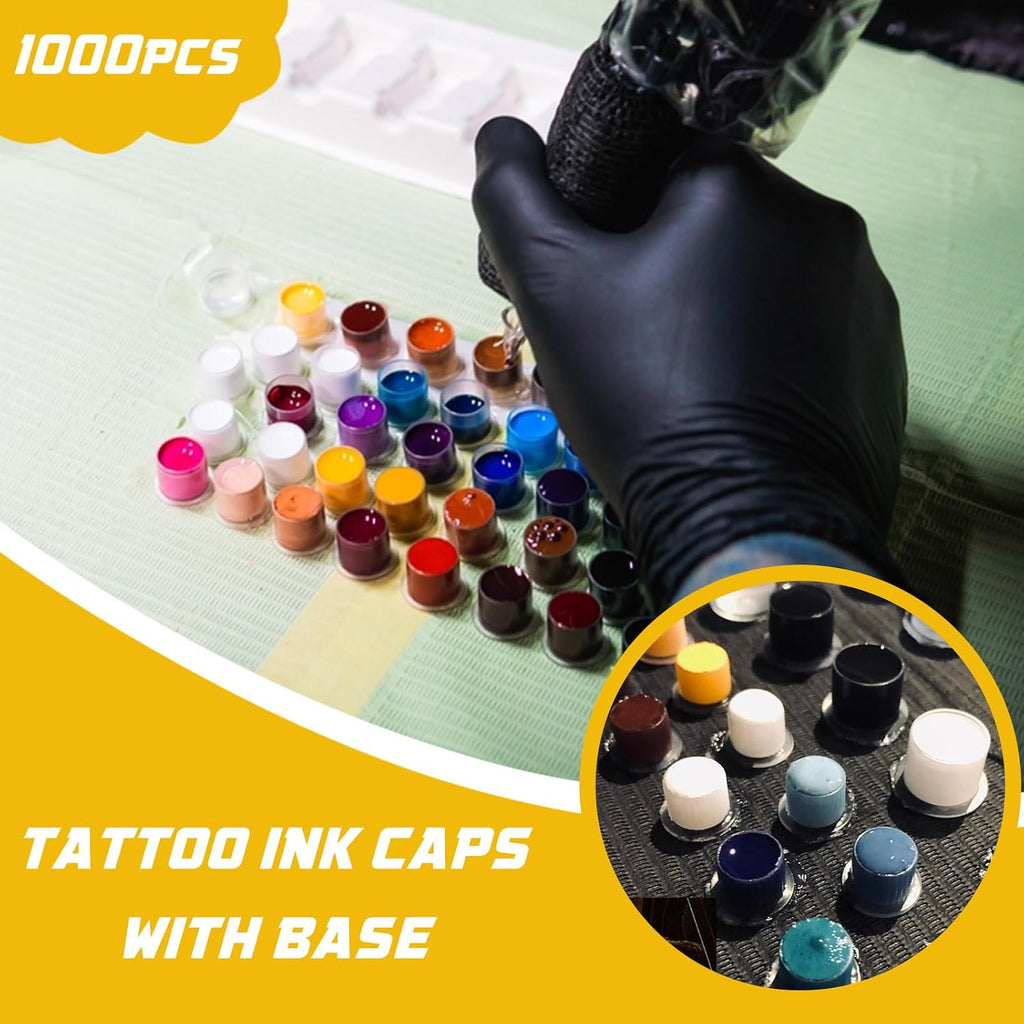 Tattoo Ink Caps 1000Pcs Medium Ink Caps #14mm Disposable