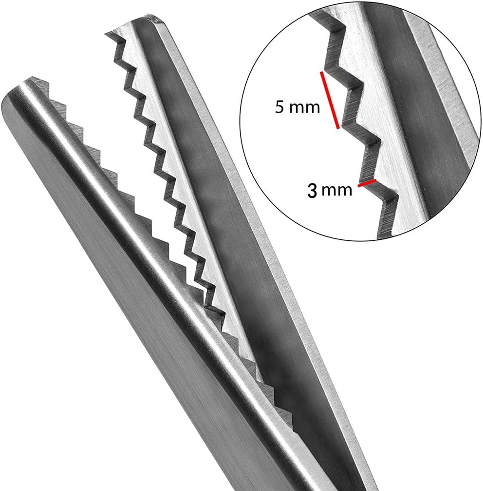 Stainless Steel Pinking Shears Comfort Grip Handled Professional Fabric Crafts Dressmaking Zig Zag Cut Scissors
