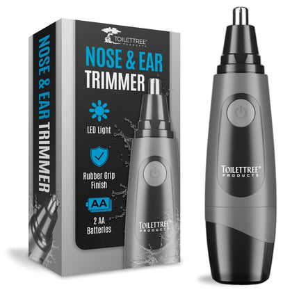 Water Resistant Nose and Ear Hair Trimmer with LED Light