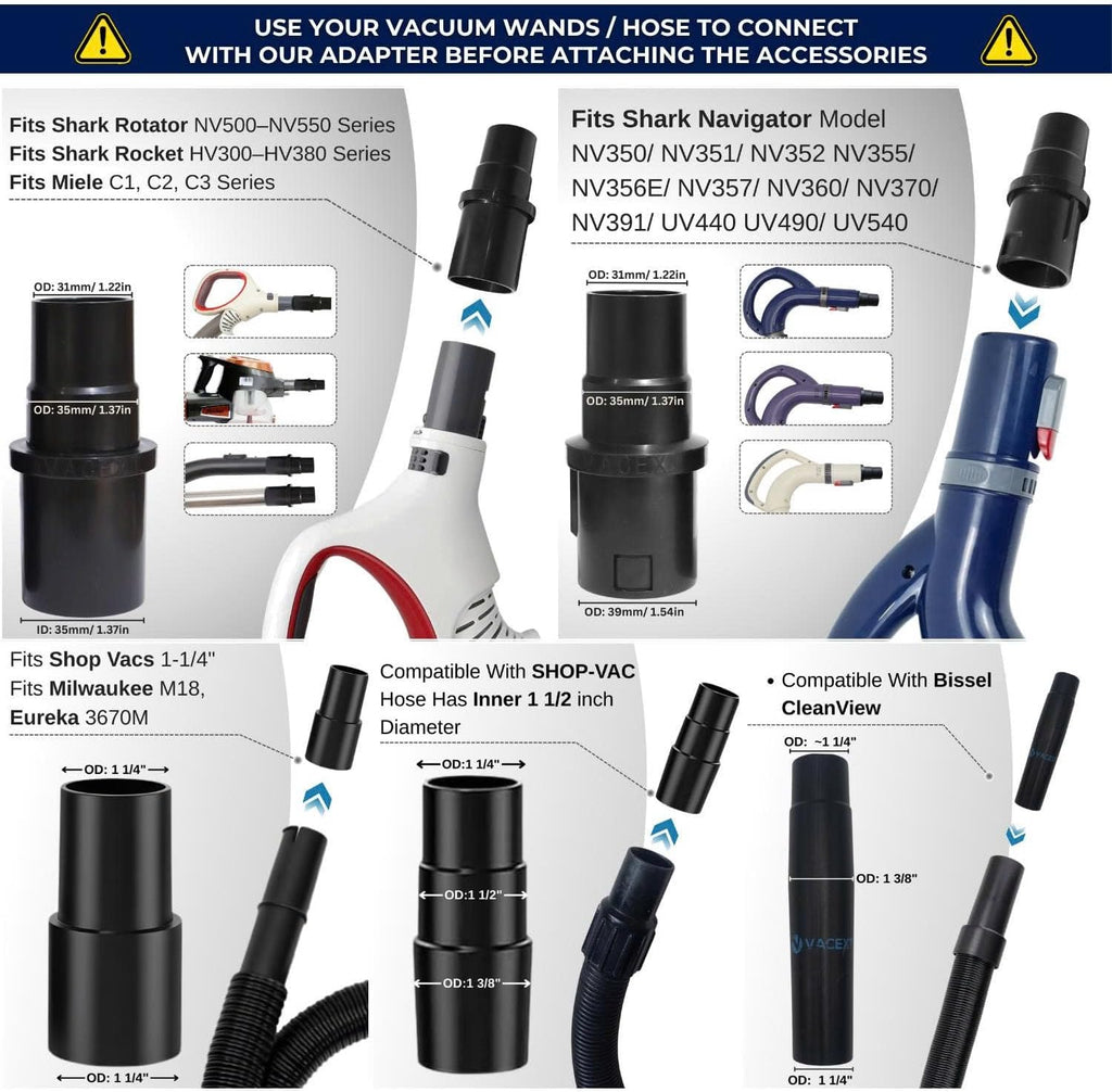 Household Cleaning Kit Vacuum Cleaner Accessories & Air Driven Pet Upholstery Turbo Brush Vacuums Nozzle Tool Pet