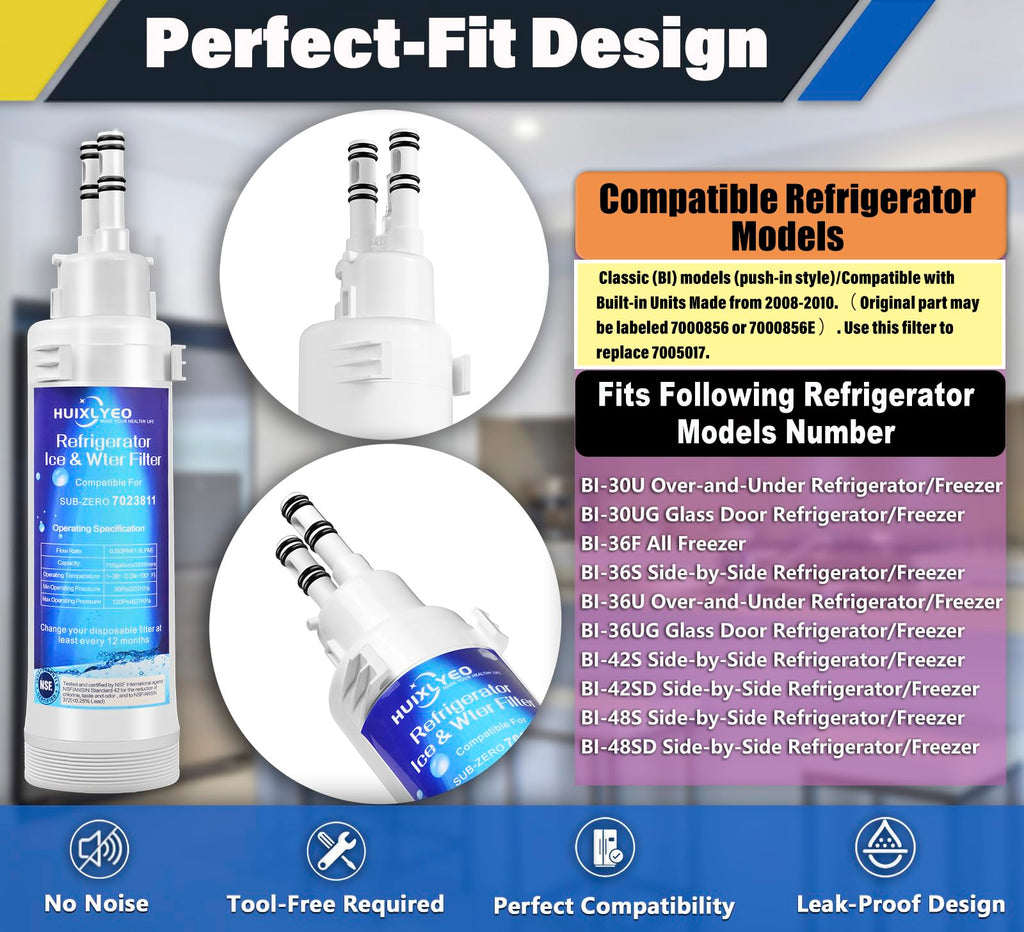 7023811 Water Filter Replacement Compatible with 7023811 Refrigerator Water Filter (1-Pack)
