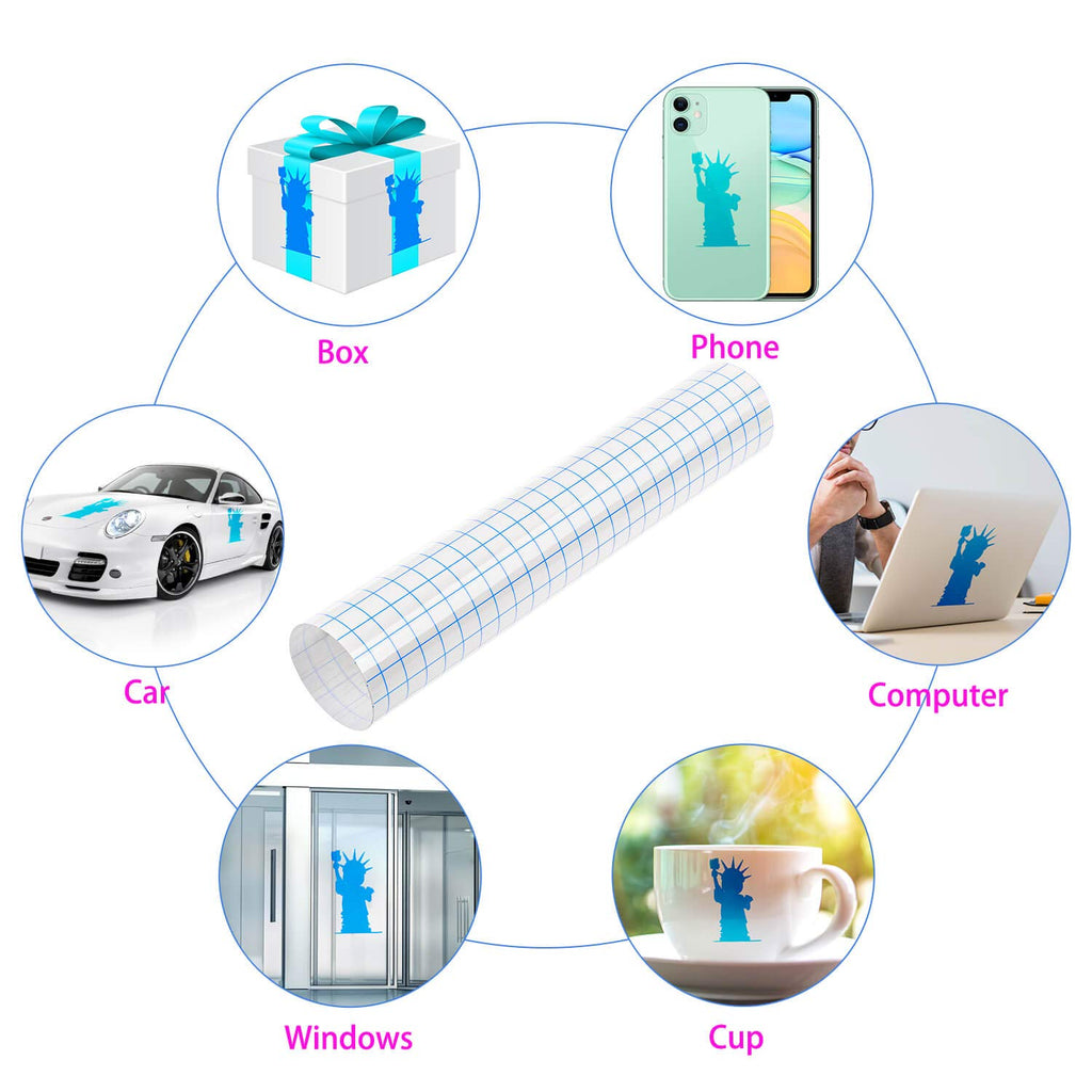 Transfer Tape, 20 Pack Transfer Tape Clear Contact Paper for Craft