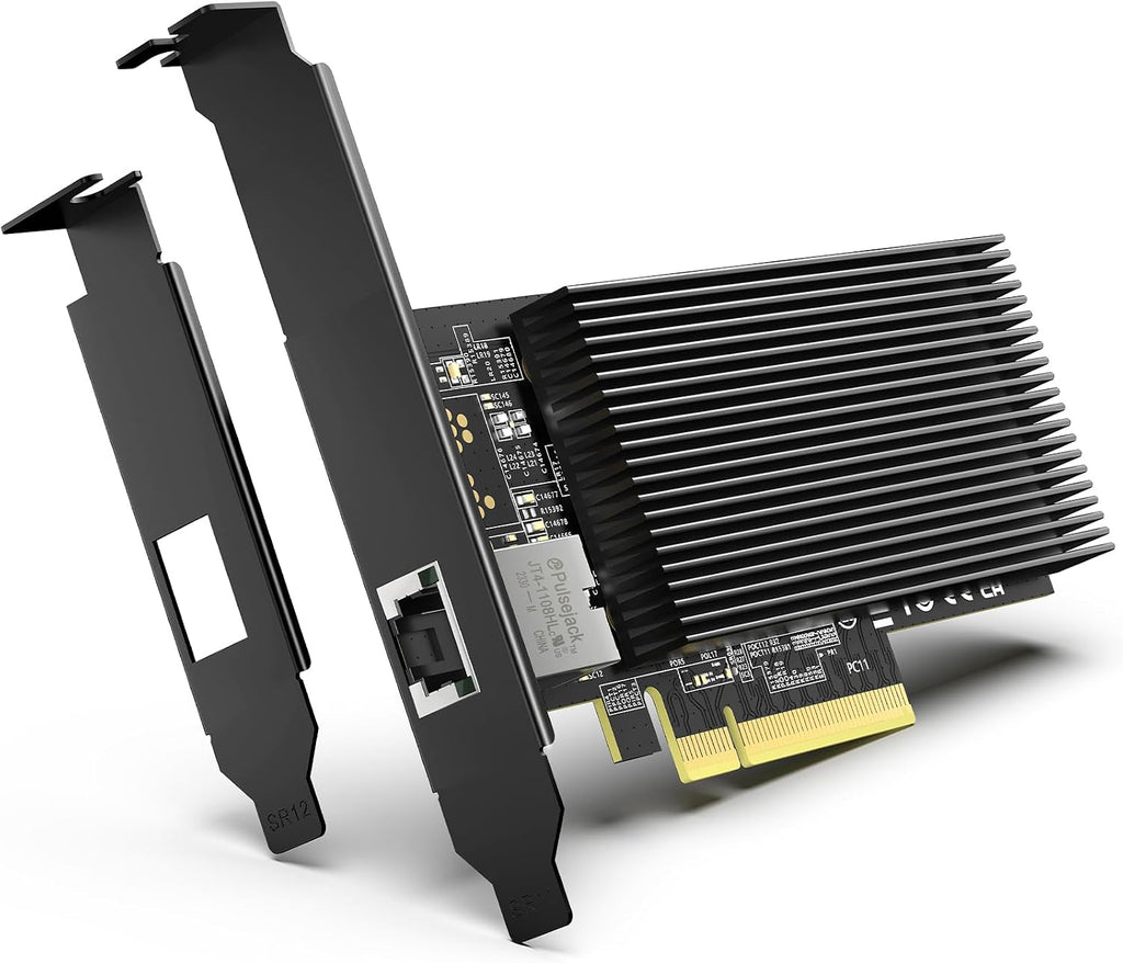 10G PCI-E Network Card Single RJ45 Port, 10G NIC with Intel X540-T1 Conrtoller, VIMIN 10Gb Base-T Ethernet Network Card Compatible with PCI Express X8, X16, Support Windows/Windows Server/Linux/VMware