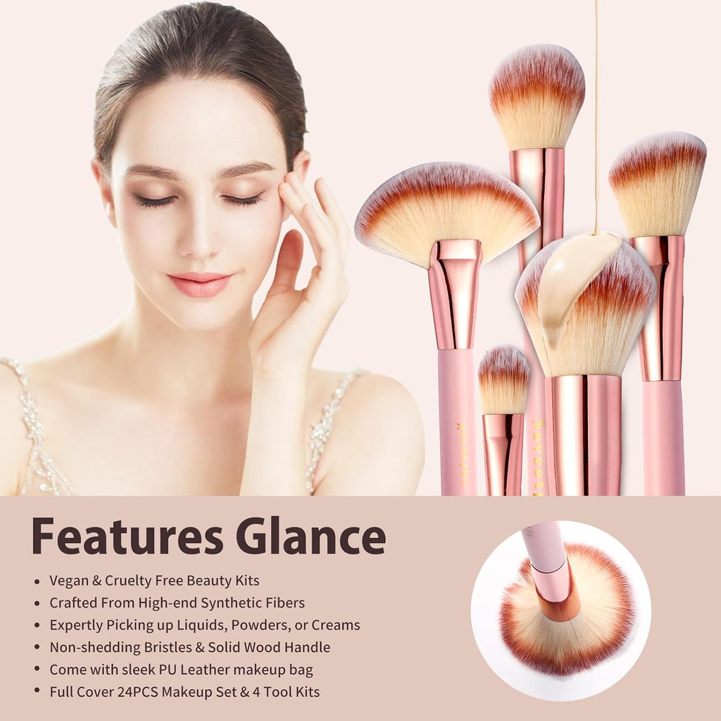 Makeup Brushes, Quality Make Up Brushes 28Pcs Makeup Brushes Set Professional & Beginner Make-up Sets & Case, Brushes