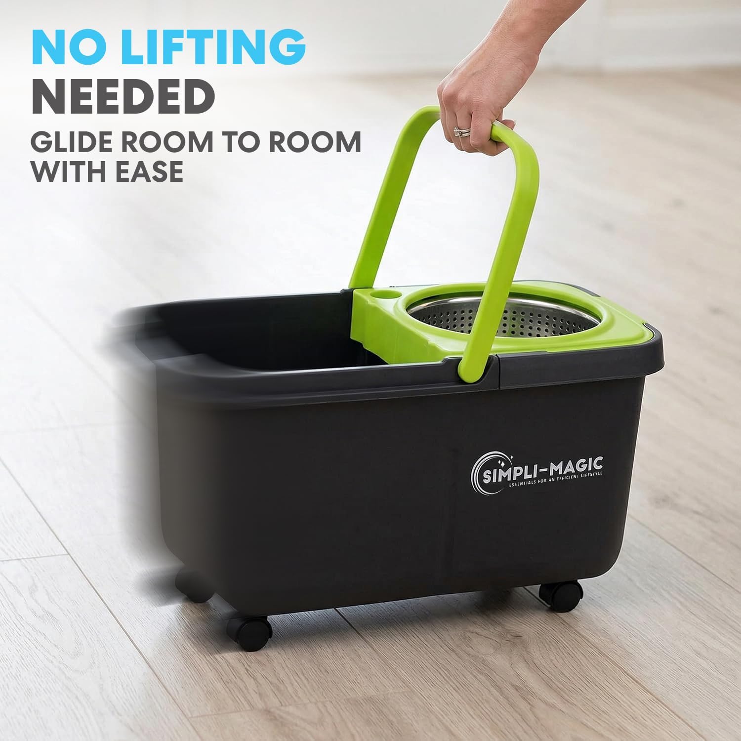 360° Spin Mop and Bucket with Wringer – 3 High-Absorbent Microfiber Washable Heads, Soap Dispenser – Spinning Mop and
