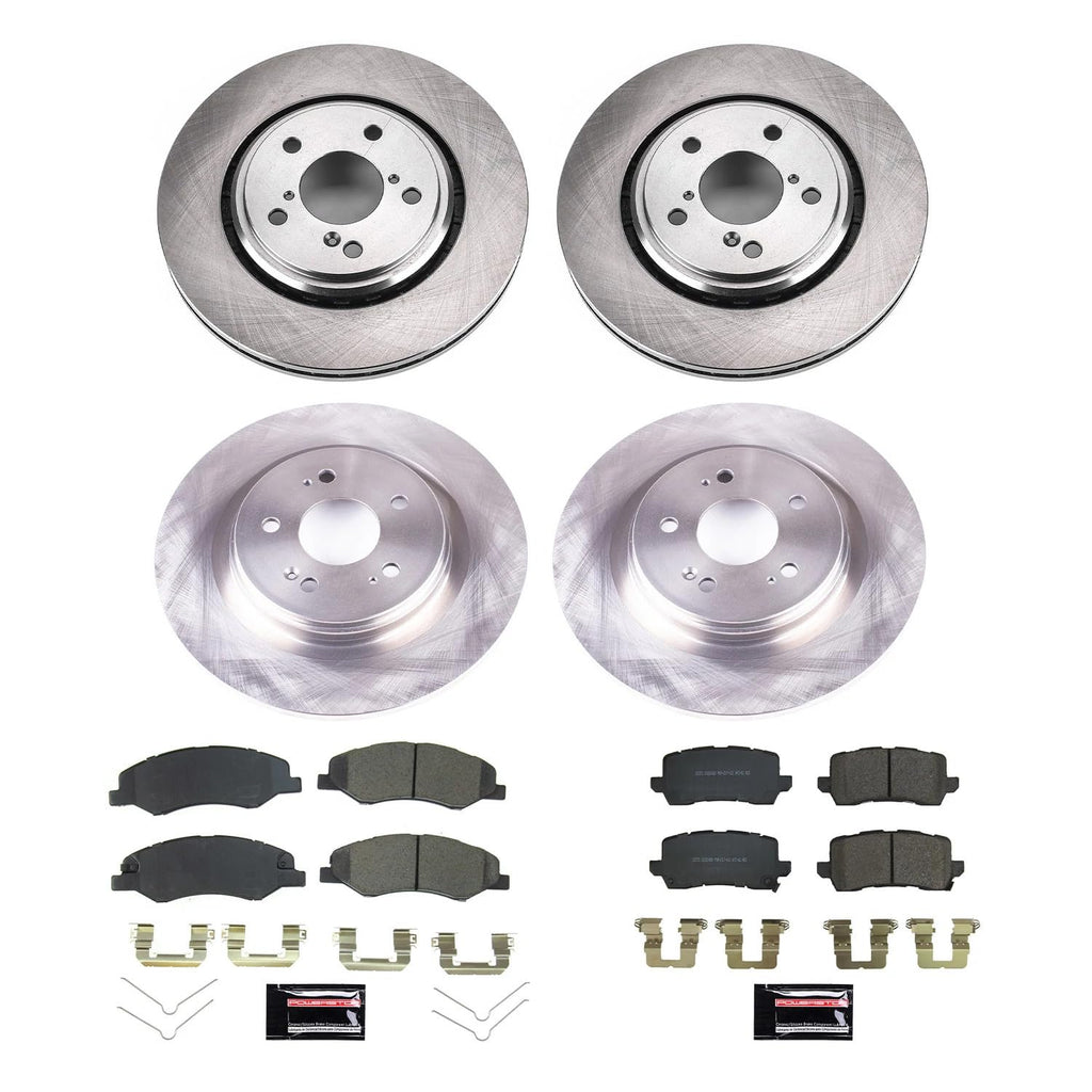 PowerStop Z17 Replacement Brake Pad & Rotor Kit Front & Rear KOE8807