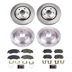 PowerStop Z17 Replacement Brake Pad & Rotor Kit Front & Rear KOE8807
