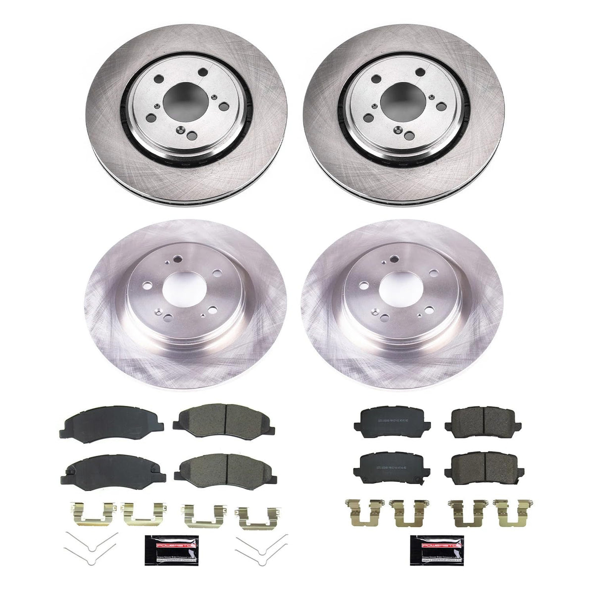 PowerStop Z17 Replacement Brake Pad & Rotor Kit Front & Rear KOE8807