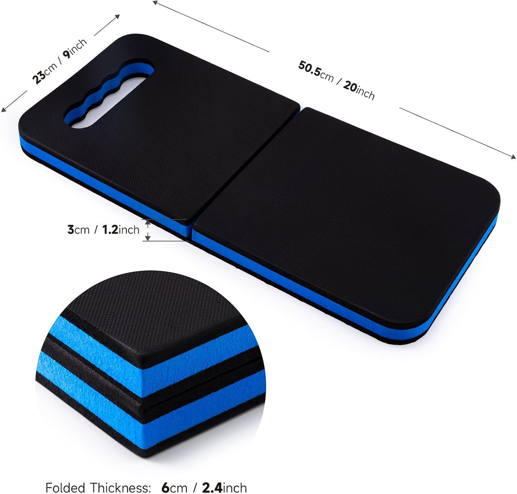 Kneeling Pad with Carrying Handles, Extra Thick Foam Cushioning Mat for Knee, Water Resistant Knee Pad for Gardening