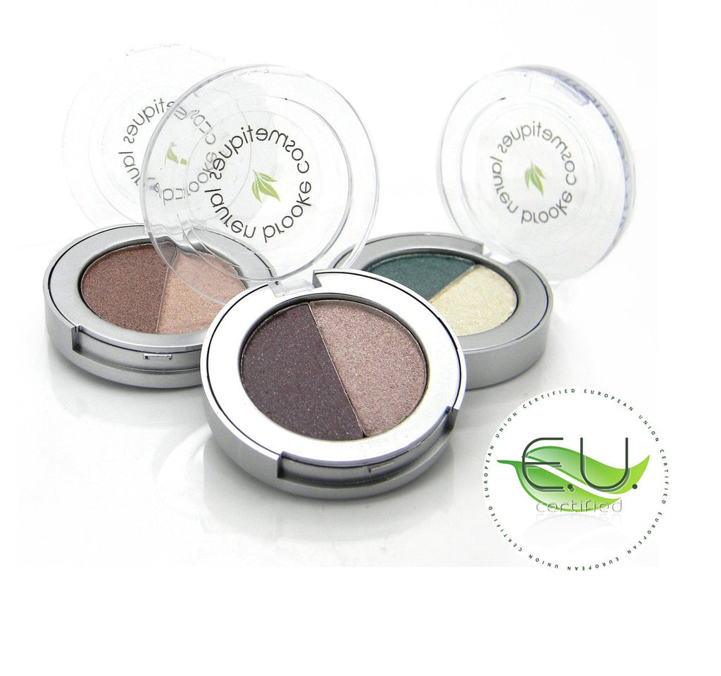 Natural Pressed Eyeshadow Duo - Chestnut/Vanilla Creme