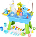 2026 Upgraded Water Table for Toddlers 1-3 - Outdoor Toys for Kids Ages 4-8 with Pump, Summer Outside Sensory