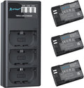Artman LP-E6N LP-E6 Battery 3-Pack 2750mAh and 3-Slot LCD Charger for EOS R R5 R6 R7, R5 C, R6 Mark II,EOS 5D Mark II
