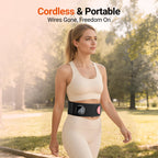 Red Light Therapy Vibration Massage Belt, Cordless, Lower Back