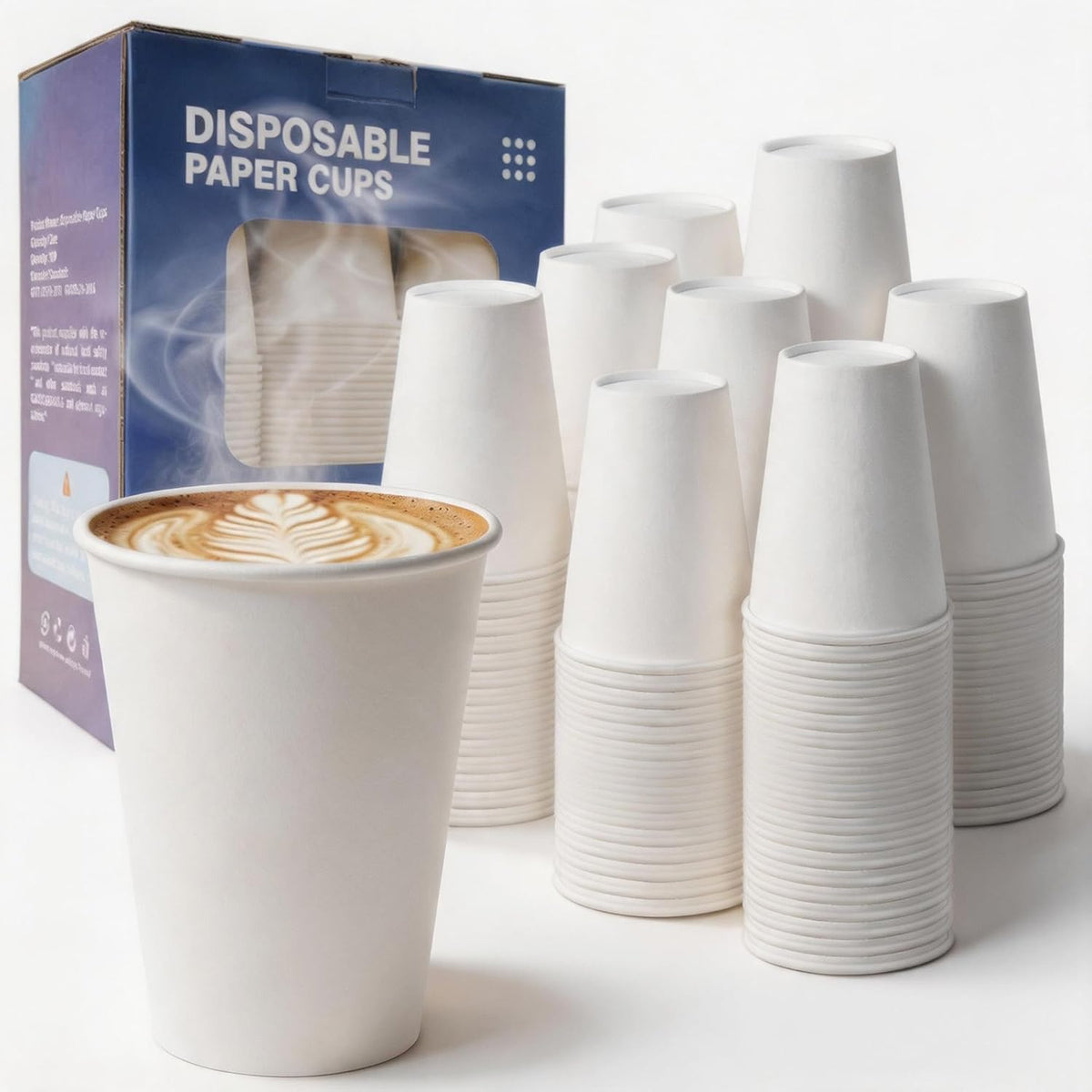 Disposable Paper Coffee Cups 12 oz 300 Count Hot Paper Cups