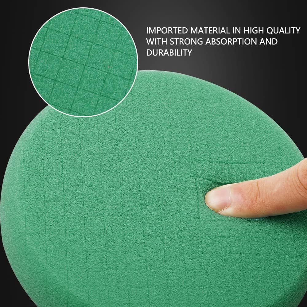 Green T120 Heavy-Cut Foam Polishing Pad, 3Pc 5.5 Inch Buffing Polishing Pads for 125mm Backing Plate Compound Buffing
