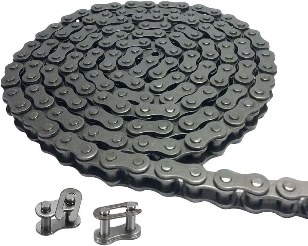 #35 Roller Chain - 3 Feet Carbon Steel Material with 2 Connecting Link Industrial Chain - 96 Links