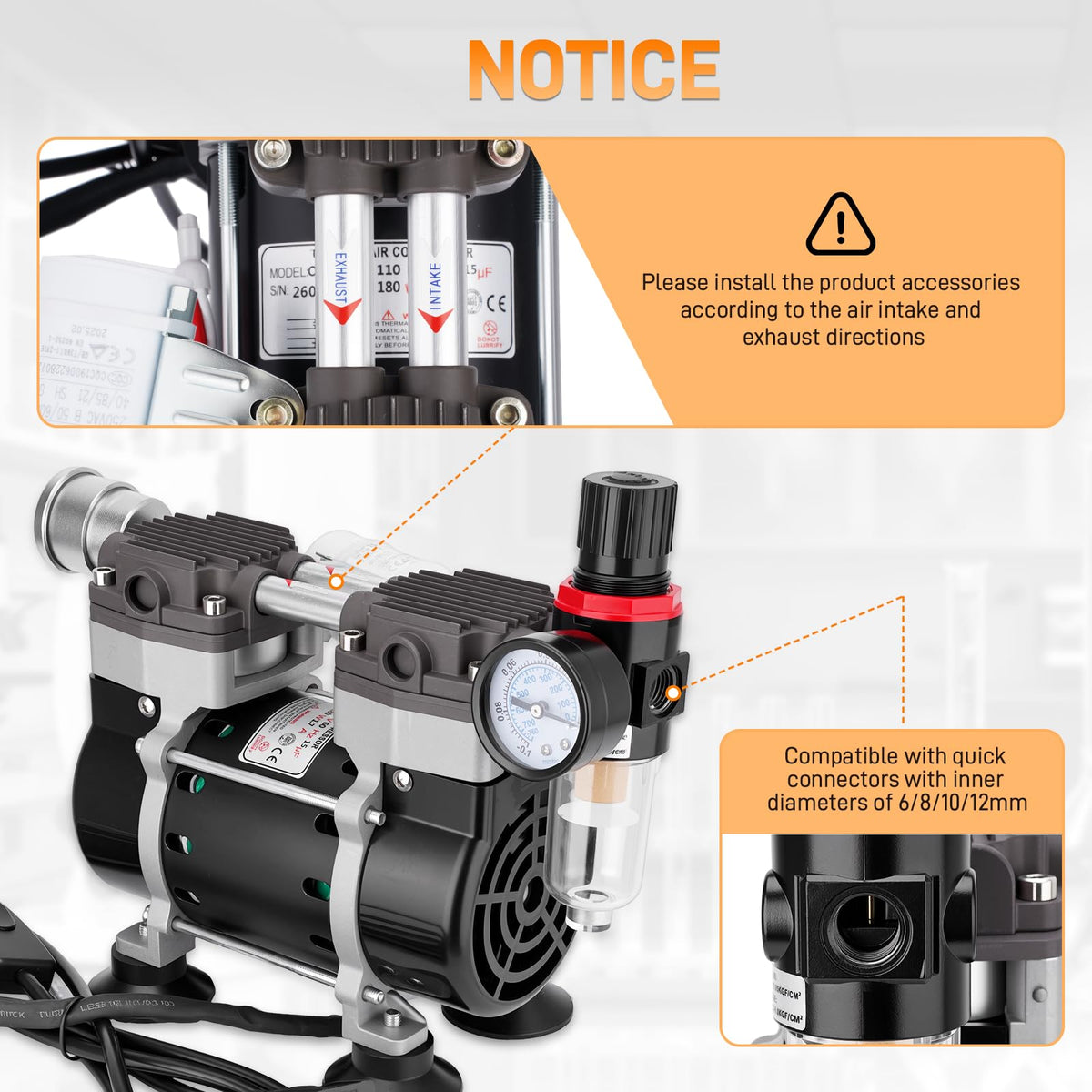 50L/Min Oilless Vacuum Pump for Laboratory Electronics DIY Industry