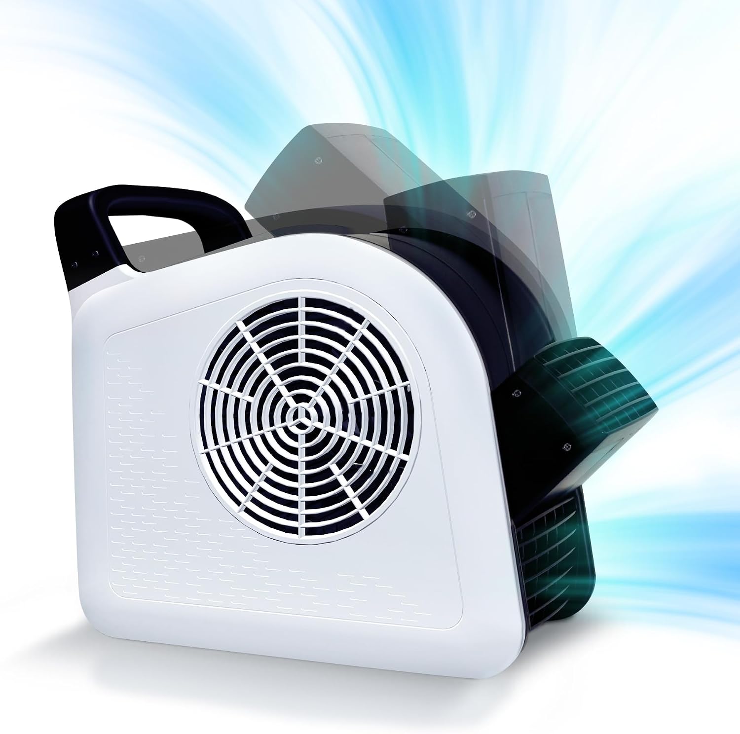 Air Mover Blower Fan - Utility Fan 3 Speeds, 2 AC Outlets, Reset and Circuit Breaker, Carpet Dryer for Garage, Gym