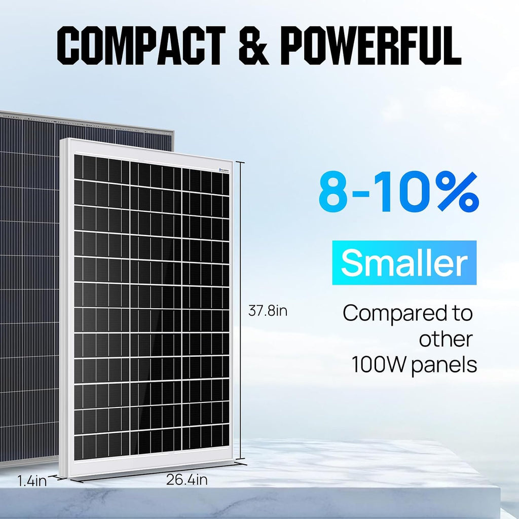Solar Well Pump Kit - 100W Solar Panel with 12V Deep Well Water Pump for Off-grid Living or Irrigation, Farm &