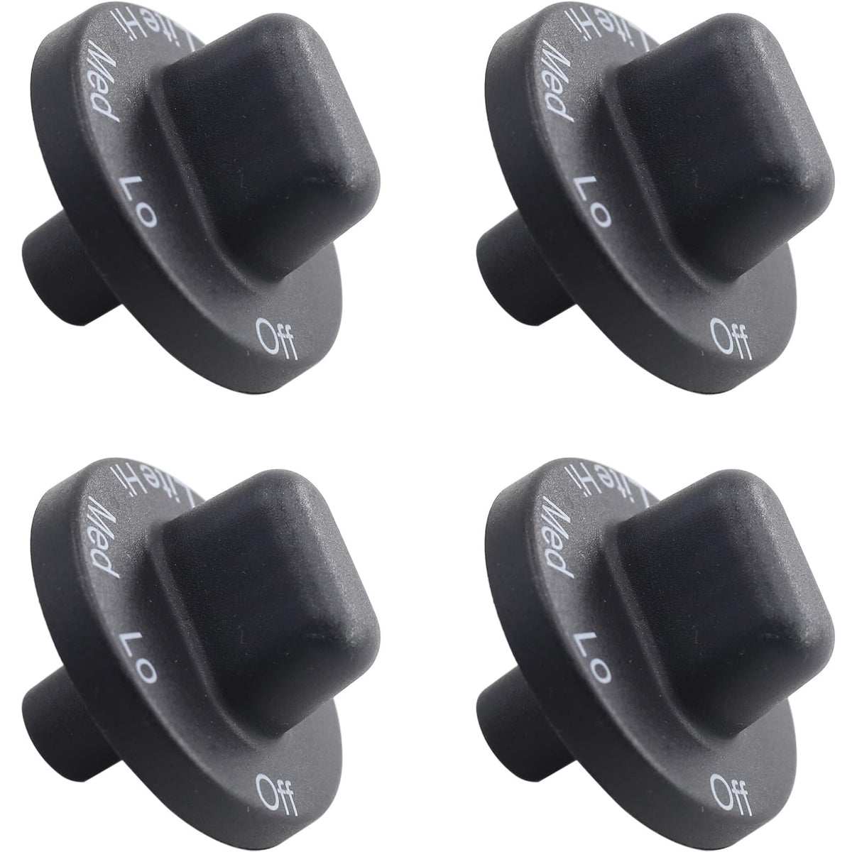 4 Pack 71001641 Range Burner Control Knobs Compatible with Jenn-Air Stoves