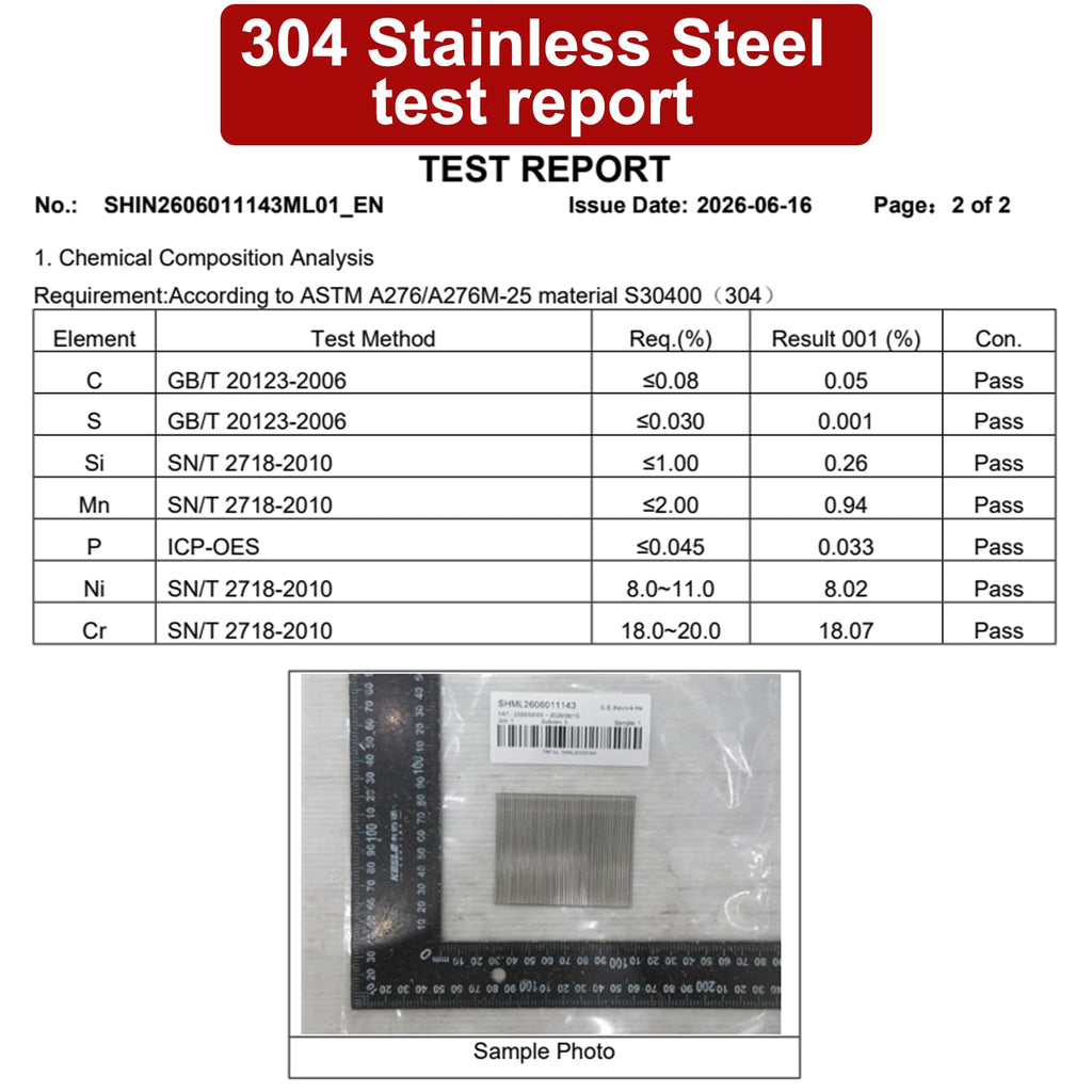 16 Gauge 304 Stainless Steel 2-1/2 Inch Finish Nails, 1000-Pack