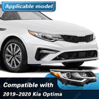 Compatible with 2019 2020 Kia Optima Headlight Replacement for 92102-D5550 with Halogen Bulbs & LED Daytime Running