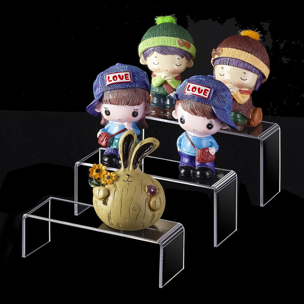 Acrylic Display Stand Riser Clear Small Acrylic Decorator Stand Shelf for Figures Pops, Jewelry, Cupcake, Dessert - 2