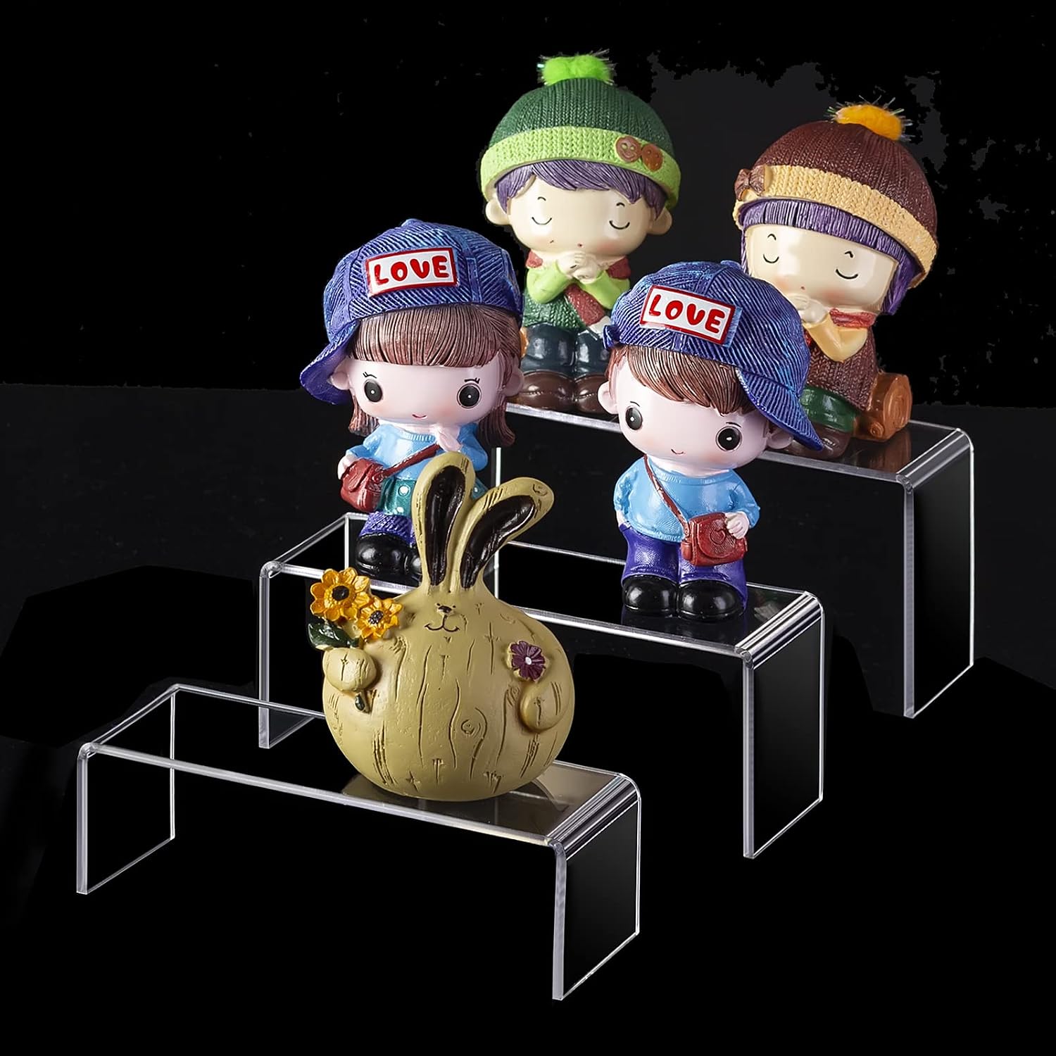 Acrylic Display Stand Riser Clear Small Acrylic Decorator Stand Shelf for Figures Pops, Jewelry, Cupcake, Dessert - 2