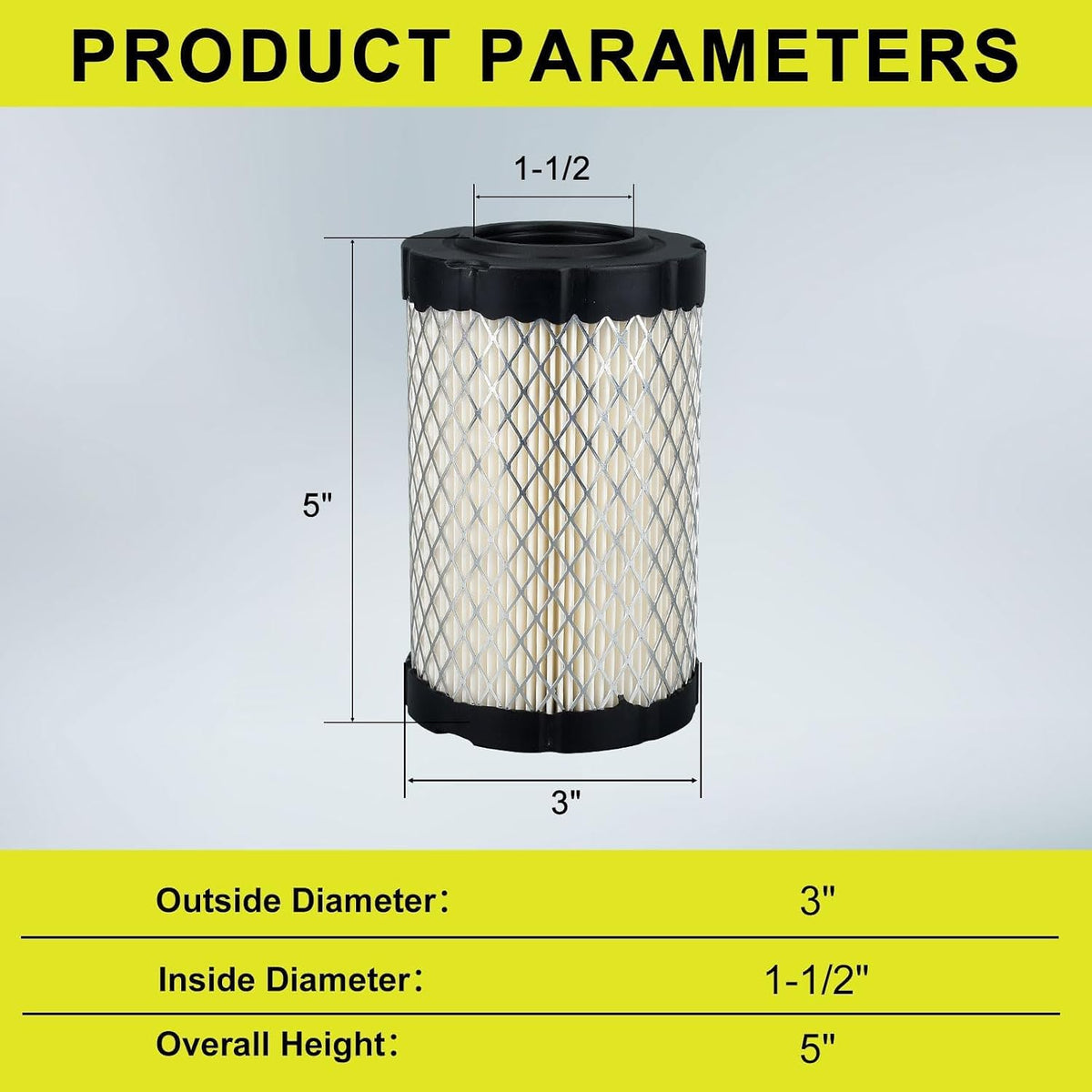 796031 594201 591334 Air Filter for Husqvarna YTH22V46 YTH18542