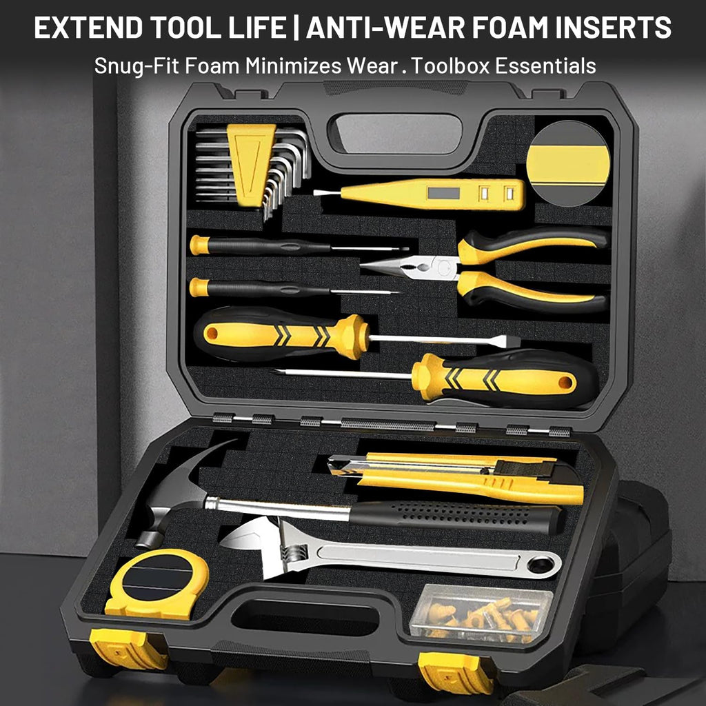 Dual-Thickness Case Foam Insert Kit 4PCS (2PCS 16x12x2" + 2PCS 16x12x0.4") - Pick and Pluck Protective Layer for Tool