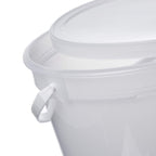 Pail with Handle, HDPE, 4 Quart, Natural, 10 Piece