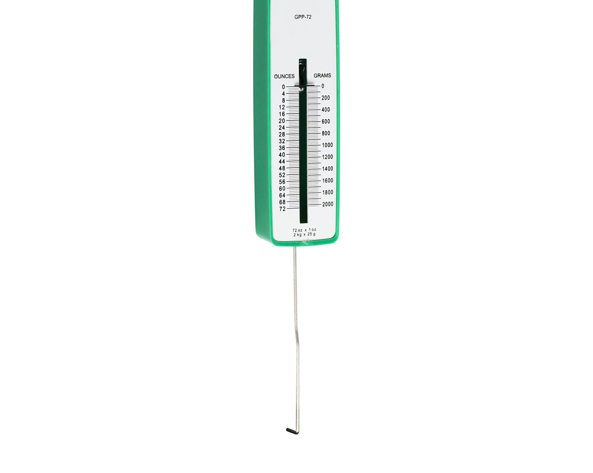 Jonard Tools GPP-72 Polystyrene Push Pull Precision Force Gauge, 0-72oz, 0-2025 Graduation, +/- 1 Accuracy