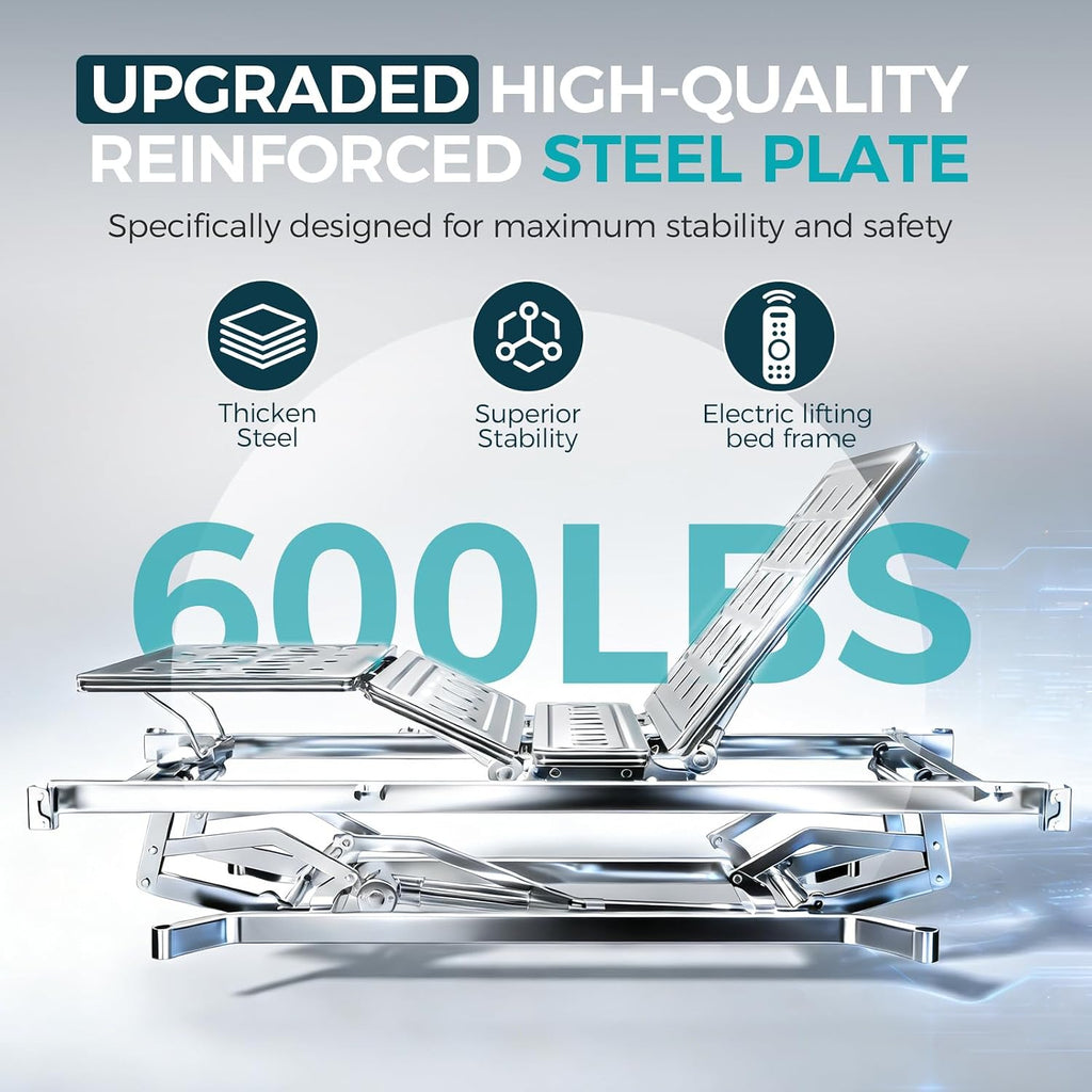 2026 New Upgrade 3 Function Full Electric 600LBS Hospital Bed, Medical Equipment, Hospital Beds for Home or Hospital