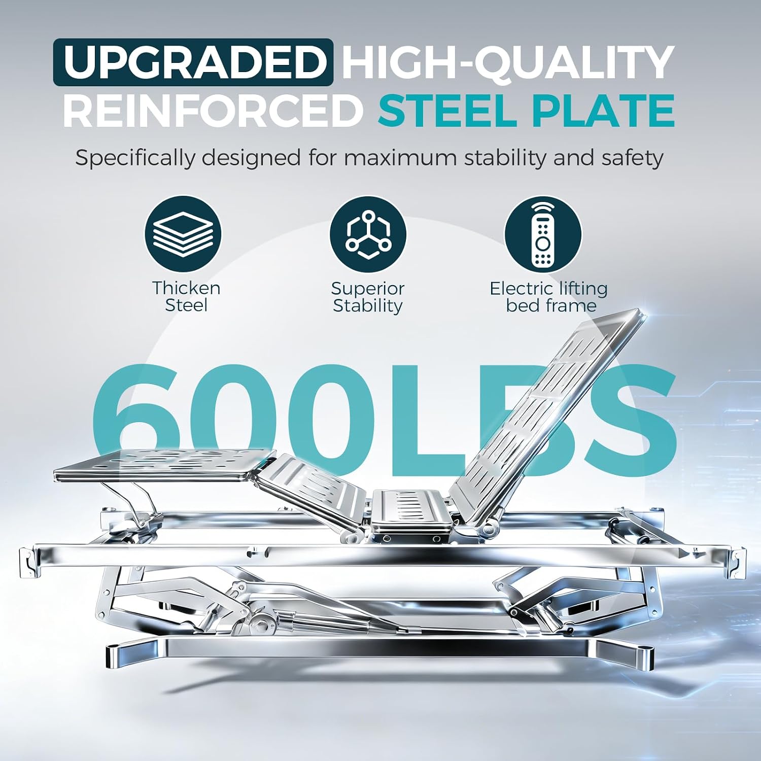 2026 New Upgrade 3 Function Full Electric 600LBS Hospital Bed, Medical Equipment, Hospital Beds for Home or Hospital