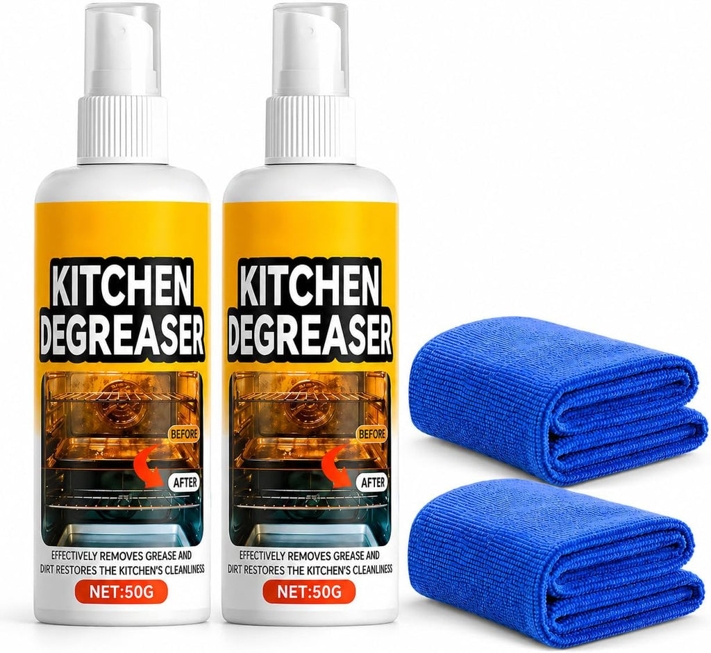 GreaseKiller BBQ Grill Cleaner Spray, Kitchen Surface Degreaser, Kitchen Spray Cleaner and Degreaser, Multi-Surface