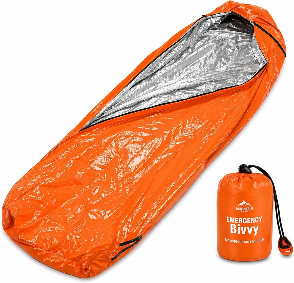 Emergency Bivy Sack Survival Sleeping Bag – Waterproof Thermal Emergency Blanket Shelter for Camping, Hiking