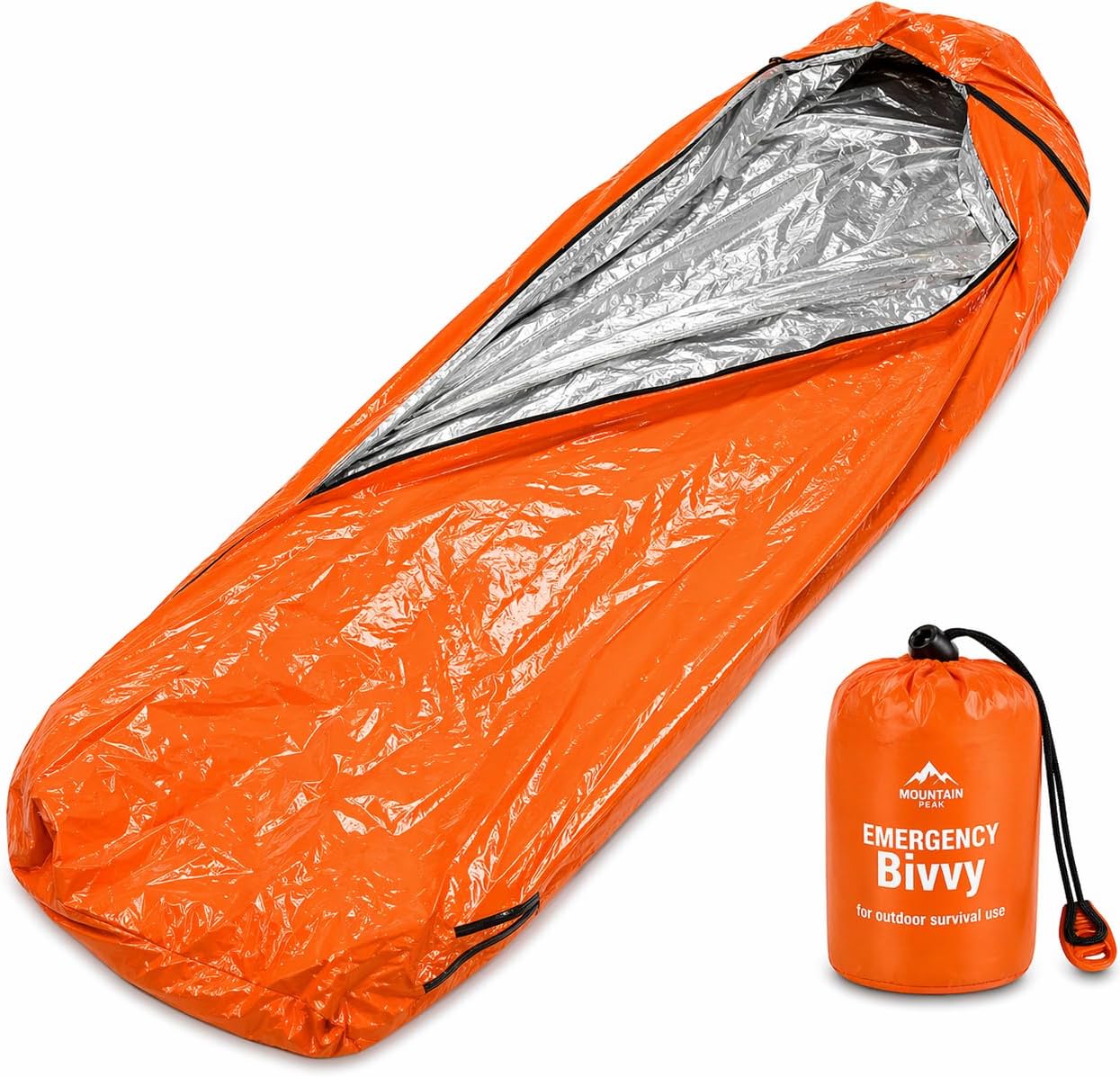 Emergency Bivy Sack Survival Sleeping Bag – Waterproof Thermal Emergency Blanket Shelter for Camping, Hiking
