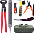 14 inch Horse Farrier Tool Kits - 6Pcs Professional Hoof Trimming Farrier Tools, Can Easily Trim the Hooves of