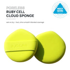 Silky Silicone Makeup Sponge Set, Reusable Cosmetic Applicators Extra Soft Rubycell Makeup Sponges (Lime)