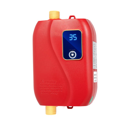 LOHISHILO Electric Tankless Water Heater 3000W 110V Bathroom Kitchen Instant Hot Water Heater with LED Display for Daily Washing, RVs, Bars, Schools, Hospitals, 4.6 * 2.8 * 6.3inch
