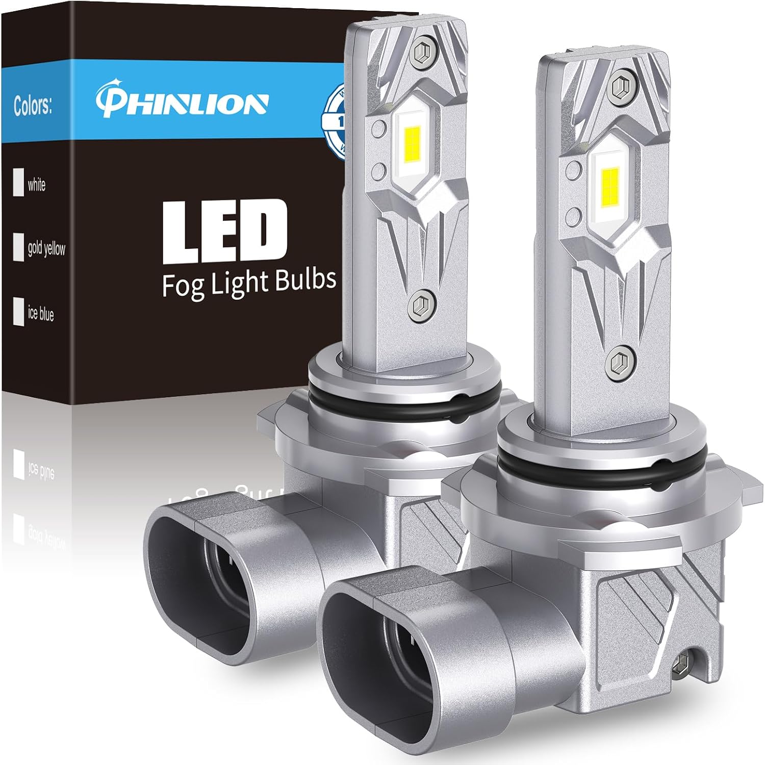 9006 LED Fog Light Bulbs, 12000 Lumens, 6500K White, 2 Pack | 800% Brightness Super Bright, HB4 LED Fog Bulb, 1:1