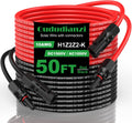 Solar Extension Cable 50Ft, 10AWG Solar Wires, 10 Gauge Tinned Copper PV Wire, Solar Panel Cables and Connectors for