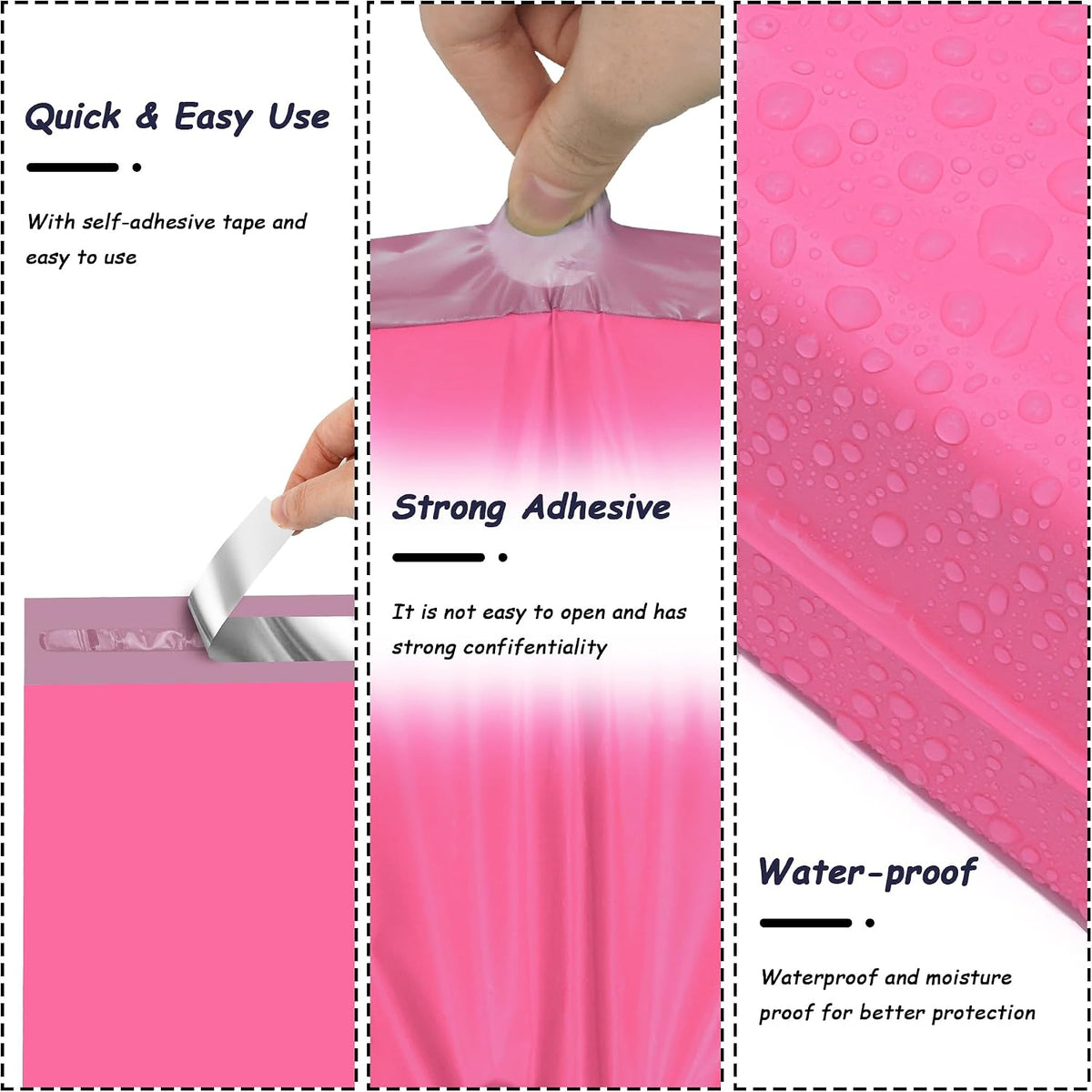 Poly Mailer 14.5x19 Inch 50Pcs, Shipping Bags for Clothing, Pink