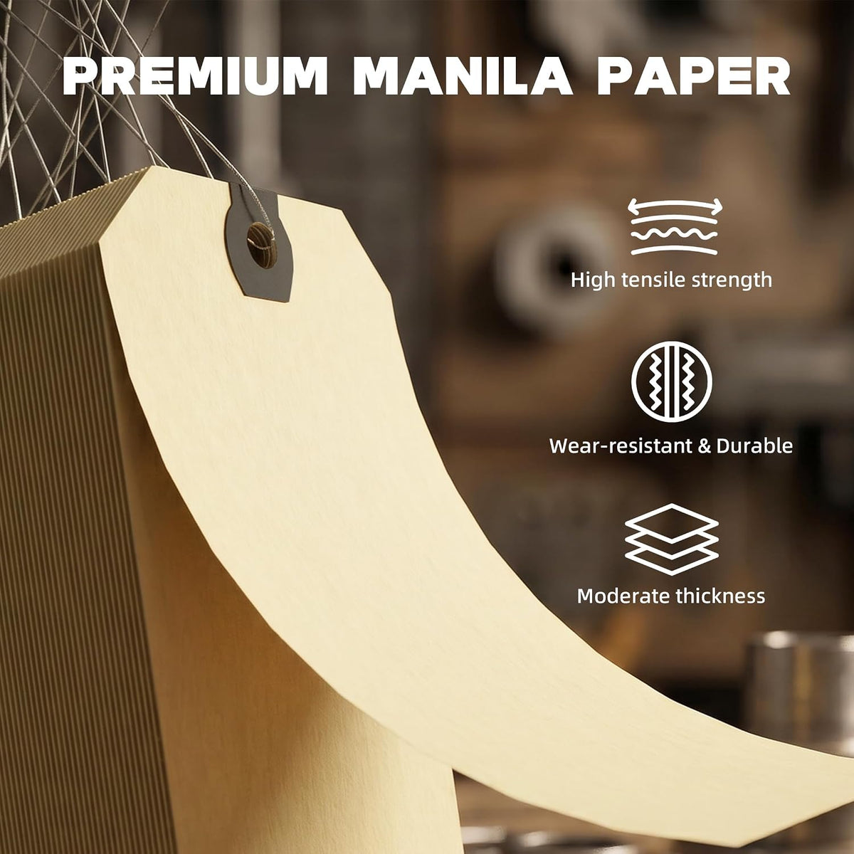 Manila Shipping Tags, Manila Wire Tags 4 3/4"x2 3/8", Case of 1000