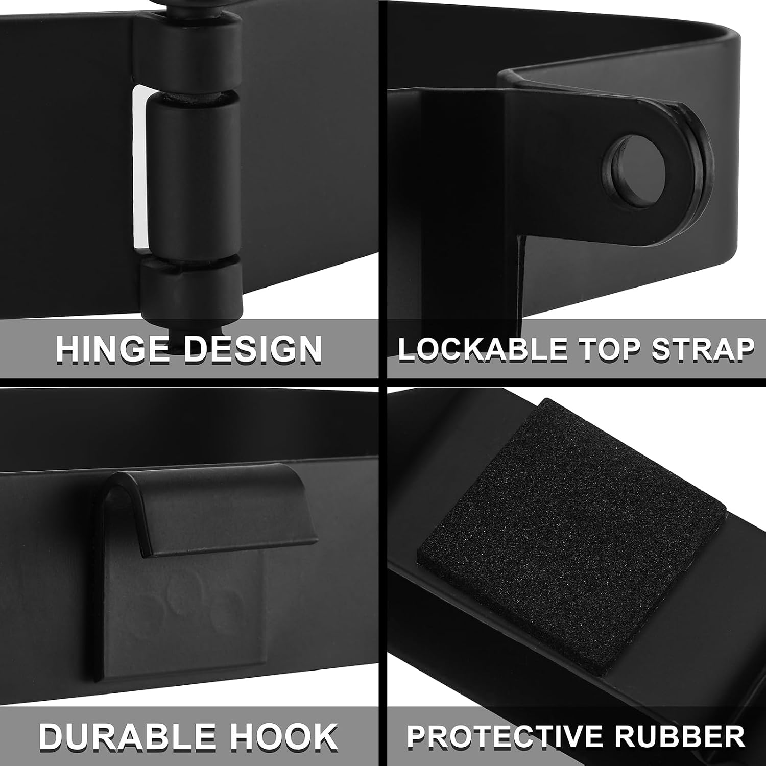 Lockable Jerry Gas Can Holder Rack, 5 Gallon / 20 Liter Steel Jerry Can Mount Brackets, Metal Fuel & Gasolina