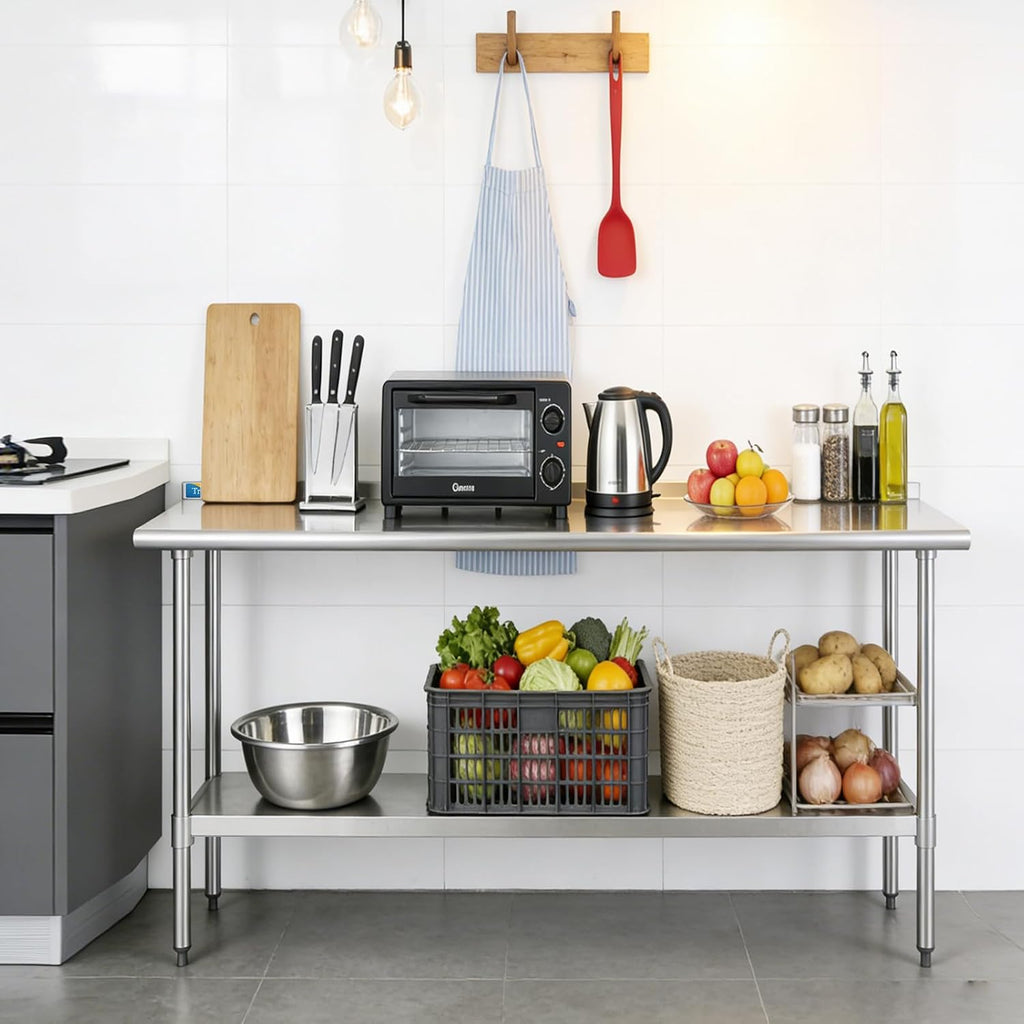 Stainless Steel Table 18" X 48" Commercial Prep & Work Table